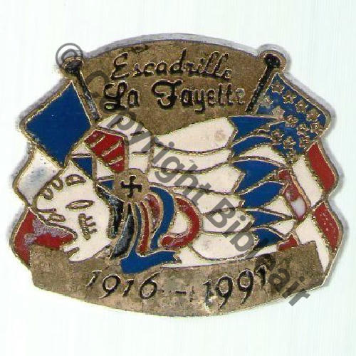 124  COMMEMO SPA.124 1991 LAFAYETTE 75e ANNIV  DIAGRAM Type PINS Src.vieuxloupdemer 10EurInv 